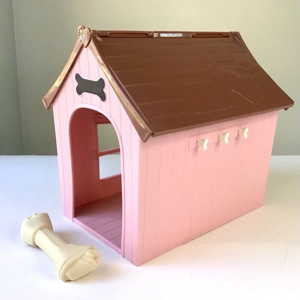 Our Generation Puppy Dog House Pink Brown Accessory for 18” Dolls by Battat OG